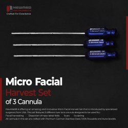 Conjunto de 3 cânulas Micro Facial Harvest