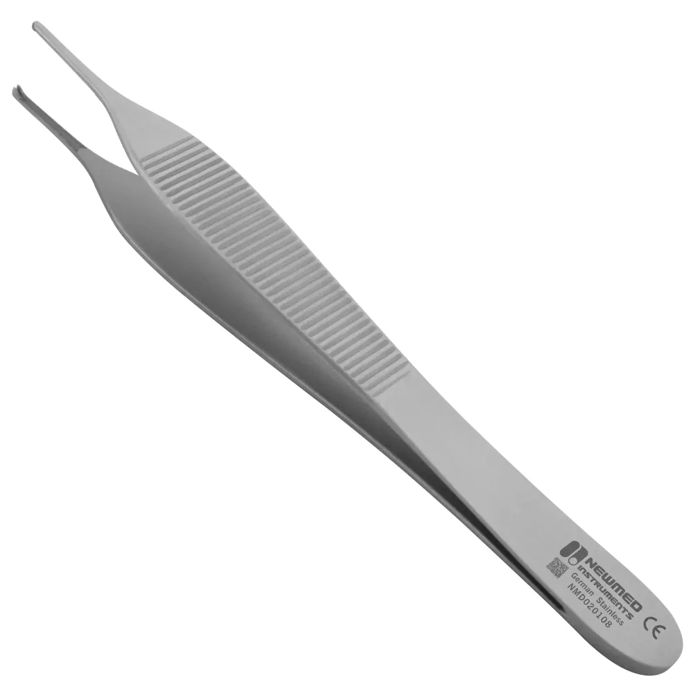 Pinzas para pulgar Adson: puntas dentadas cruzadas