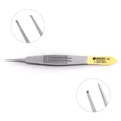 Pinça de sutura Castroviejo - Carboneto de Tungsténio 1x2 Dentes