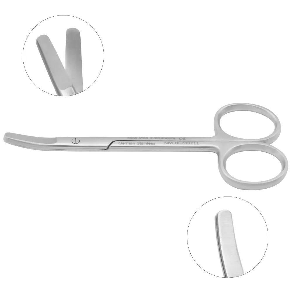Tijeras nasales para bulldog cottle, ligeramente curvadas