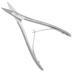 Cottle Septum Scissors, angled handles, serrated blades
