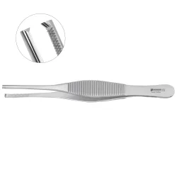 Heaney Tissue Forceps - serrilhado cruzado, 2x3 dentes