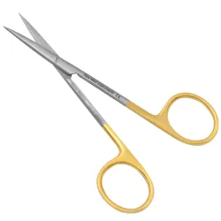 Iris Scissors Fine Delicate Tips, Serrated - Tungsten Carbide