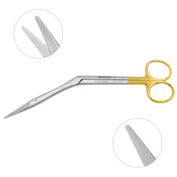 Knight Nasal Scissors - Tungsten Carbide, Serrated, Angled