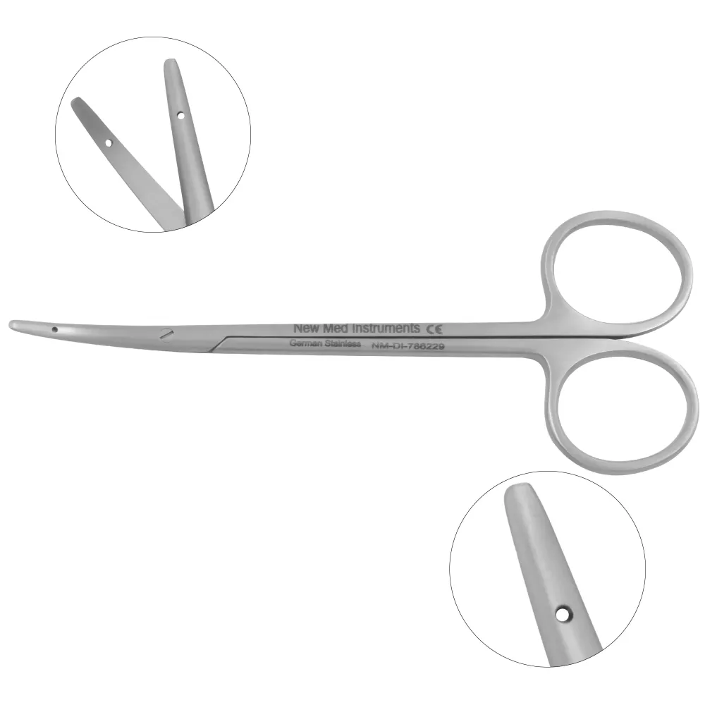 Littler Suture Scissors w/ suture hole in blades, curved