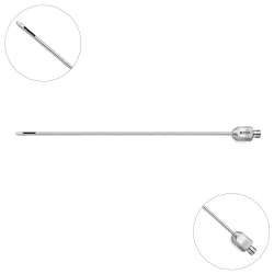 Single Wedge port Spatulated 1x1 vent cannula with BeautiFill Laser LipoLife Hub