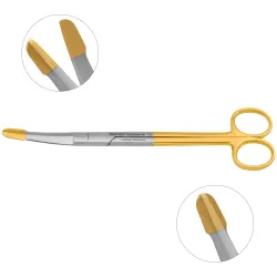 Solz Gold Tip Scissors - Curved Strong Double Beveled Blades