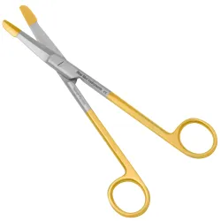 Solz Gold Tip Scissors - Curved Strong Double Beveled Blades