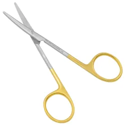 Strabismus Scissors - Serrated Tungsten Carbide, Blunt Tips Strabismus Scissors - Serrated Tungsten Carbide, Blunt Tips