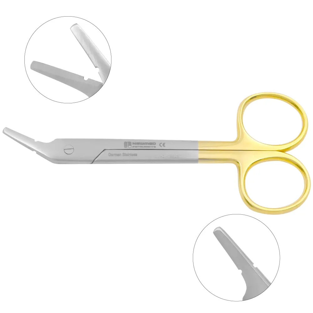 Suture-Wire Scissors - Angled, Serrated (Tungsten Carbide)