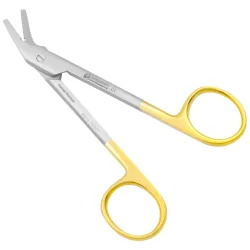 Suture-Wire Scissors - Angled, Serrated (Tungsten Carbide)