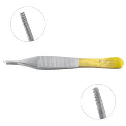 Pinça de tecido Adson-Brown - dentes serrilhados de carboneto de tungsténio 7x7