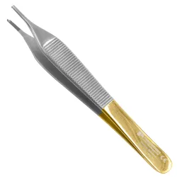 Adson Tissue Forceps - Tungsten Carbide Serrated 1x2 Teeth