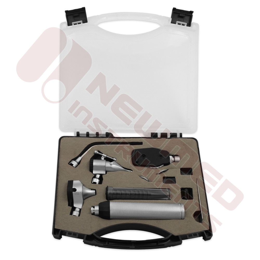 Kit de diagnostic ORL à fibre optique (Kit ophtalmoscope-otoscope à fibre optique)