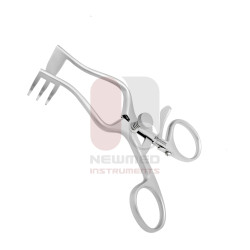 パーキンス リトラクター 3本爪 左先鋭刃 右刃 13 cm 取り外し可能 パーキンス リトラクター 3本爪 左先鋭刃 右刃 13 cm 取り外し可能