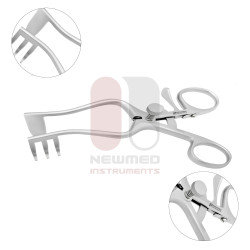 パーキンス リトラクター 3本爪 左先鋭刃 右刃 13 cm 取り外し可能