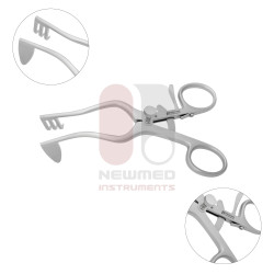 Écarteur Plester 3 dents, lame gauche, lame droite, 13 cm, détachable