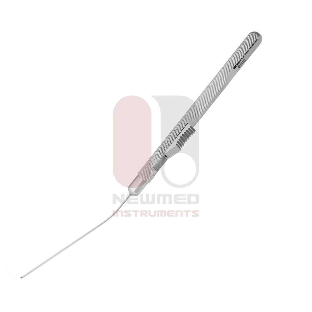 Vareta de medição para próteses de estribo e ouvido médio com comando de botão deslizante Vareta de medição para próteses de estribo e ouvido médio com comando de botão deslizante