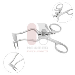 Écarteur Perkins 2 griffes gauche lame pointue droite 11 cm détachable Écarteur Perkins 2 griffes gauche lame pointue droite 11 cm détachable