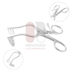 Retractor Perkins de 2 puntas (derecha) y hoja puntiaguda (izquierda) desmontable Retractor Perkins de 2 puntas (derecha) y hoja puntiaguda (izquierda) desmontable