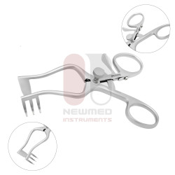 Retractor Perkins de 3 puntas, hoja puntiaguda izquierda, derecha, 13 cm, desmontable Retractor Perkins de 3 puntas, hoja puntiaguda izquierda, derecha, 13 cm, desmontable
