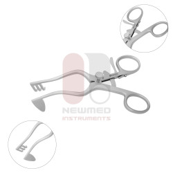 Retractor Plester 3 puntas Hoja izquierda Derecha 13 cm Desmontable Retractor Plester 3 puntas Hoja izquierda Derecha 13 cm Desmontable