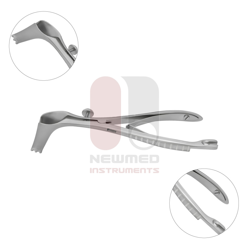 Self-Holding Speculum with Setting Screw and Teeth Left and Right Self-Holding Speculum with Setting Screw and Teeth Left and Right