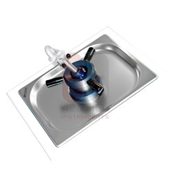 Support pour os temporal Würzburg, bol en acier inoxydable, cadre en plastique Support pour os temporal Würzburg, bol en acier inoxydable, cadre en plastique