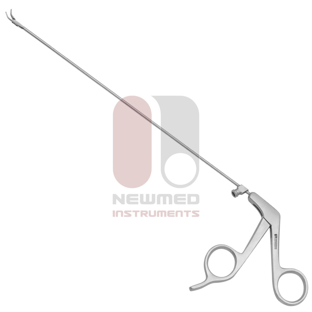 Pinça de preensão microlaríngea Kleinsasser Mandíbula de jacaré – curvada para cima com sucção Luer lock Pinça de preensão microlaríngea Kleinsasser Mandíbula de jacaré – curvada para cima com sucção Luer lock