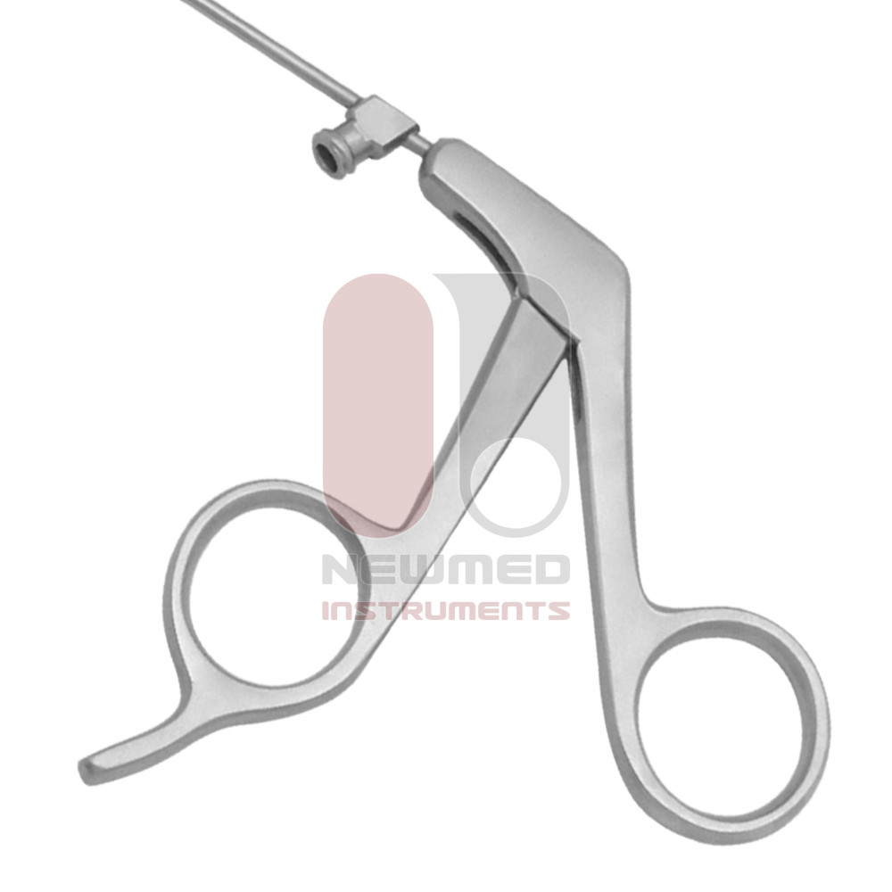 Pinça de preensão microlaríngea Kleinsasser Mandíbula de jacaré – curvada para cima com sucção Luer lock Pinça de preensão microlaríngea Kleinsasser Mandíbula de jacaré – curvada para cima com sucção Luer lock