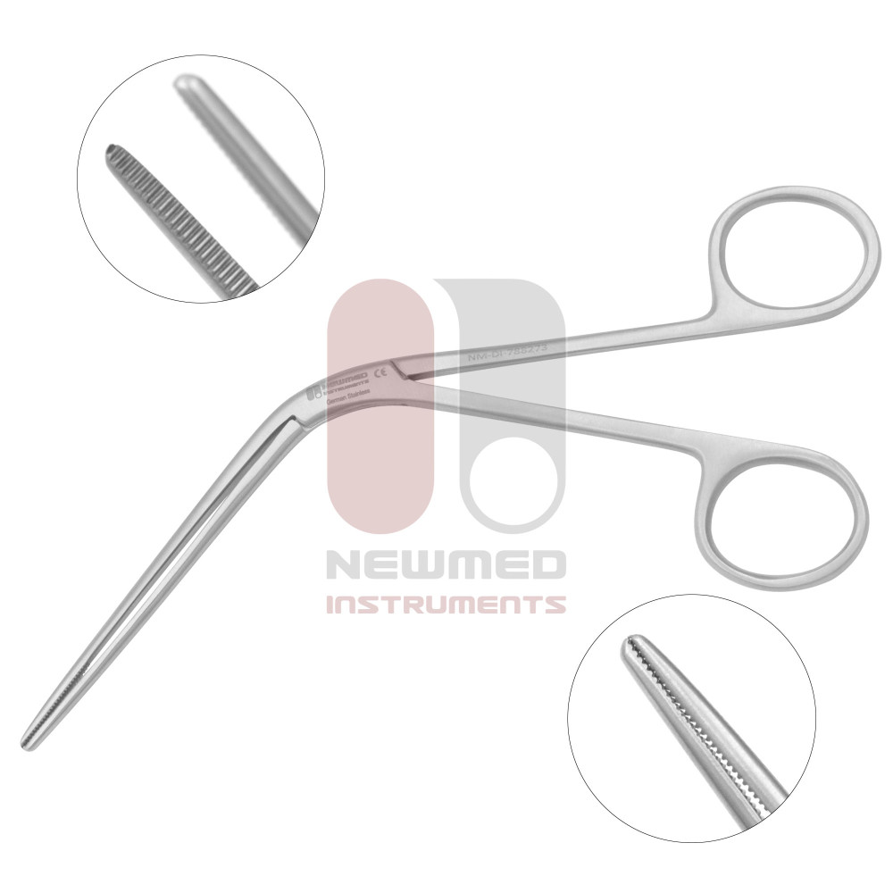 Tilley 鼻包帯鉗子 - 鋸歯状ジョー、角度付き