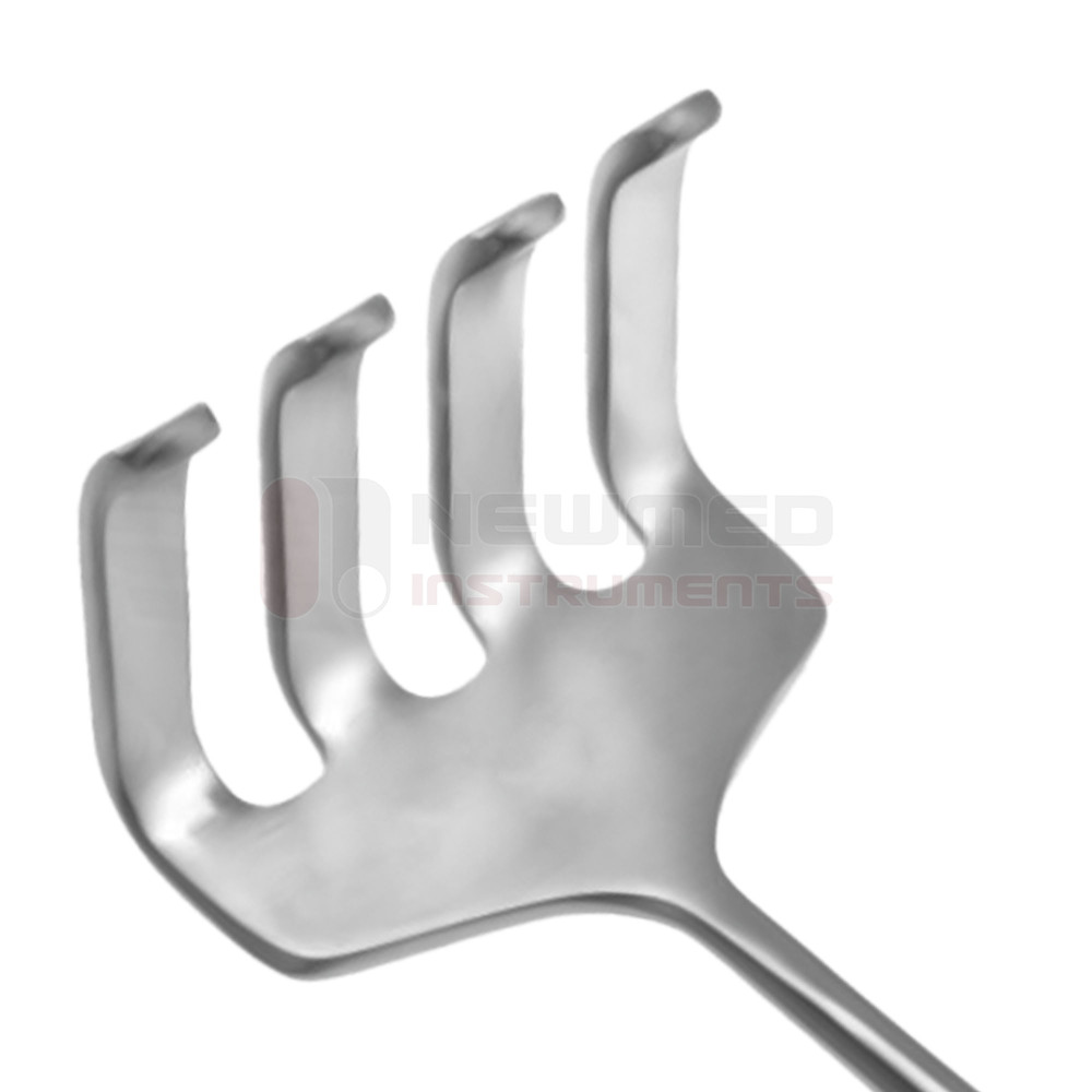 Ollier Israel 4 Prong Blunt Rake Retractor Ollier Israel 4 Prong Blunt Rake Retractor