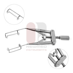 Liebermann Augenspreizer, quadratische geschlossene Klinge, 15 mm