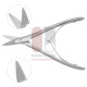 Cottle Septum Scissors, angled handles, serrated blades