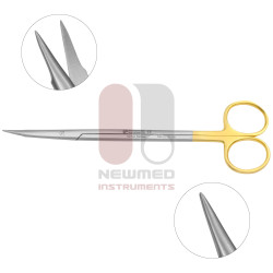 Tesoura Crayford-Reynolds, serrilhada (carboneto de tungsténio)
