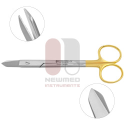 Davis Face Lift Scissors, Curved, Serrated (Tungsten Carbide)