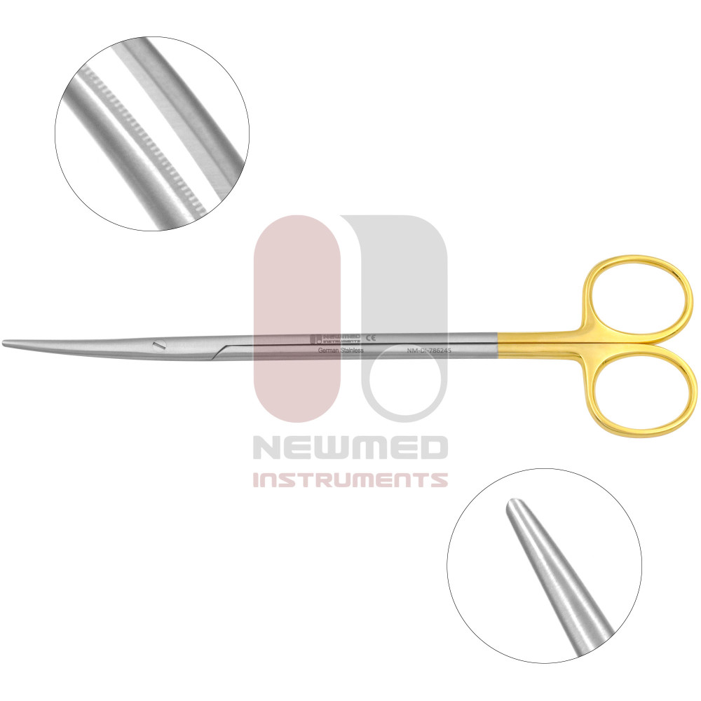 Delicate Metzenbaum Scissors, Curved Serrated (Tungsten Carbide)