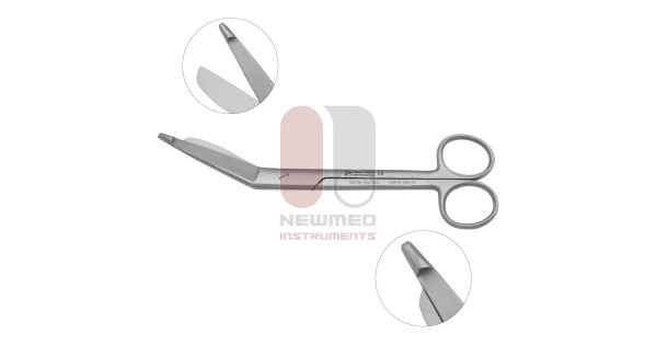 thumbnail image 2 of DDP 3.5" Lister Bandage Scissors – Gold-Plated, Curved, Blunt/Blunt (Surgical Grade) 2 of 4