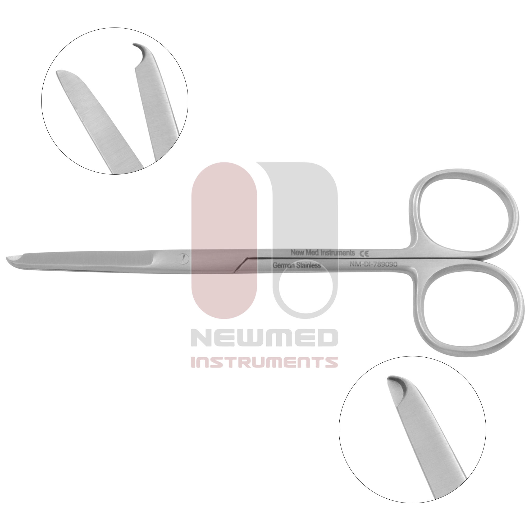 Ciseaux à Points De Suture Dentaires/Longue Chirurgie Orale BUCK - 6 Pouces, Droit, Acier Inoxydable - Neuf