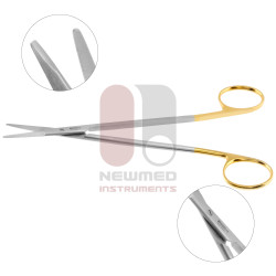 Tijeras Kaye-Freeman para lifting facial, curvas y dentadas, de carburo de tungsteno Tijeras Kaye-Freeman para lifting facial, curvas y dentadas, de carburo de tungsteno
