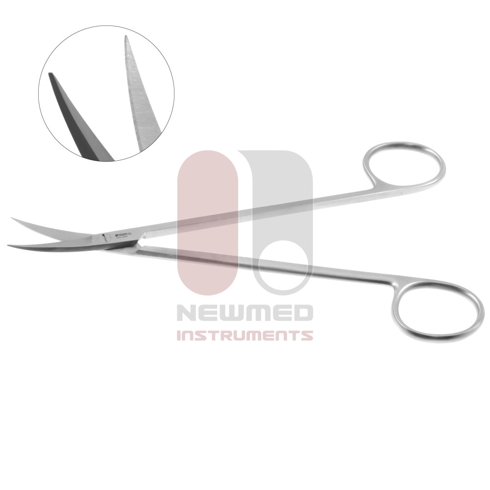 Kelly Dissecting Scissors, Curved - Serrated Tungsten Carbide