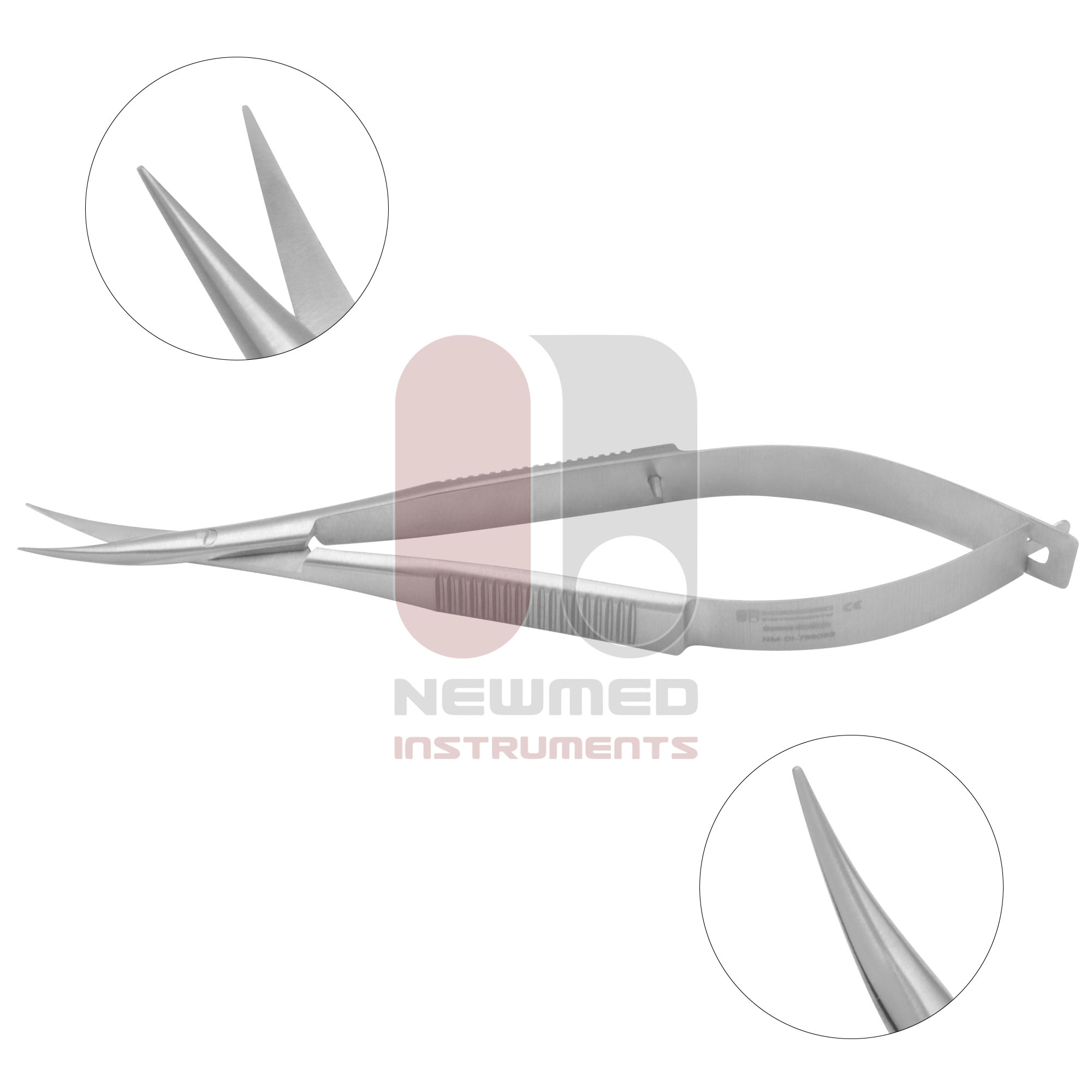 Jiayi Ophthalmic Tool Westcott Stitch Scissors Curved Tip Eye Micro Instrument Titanium