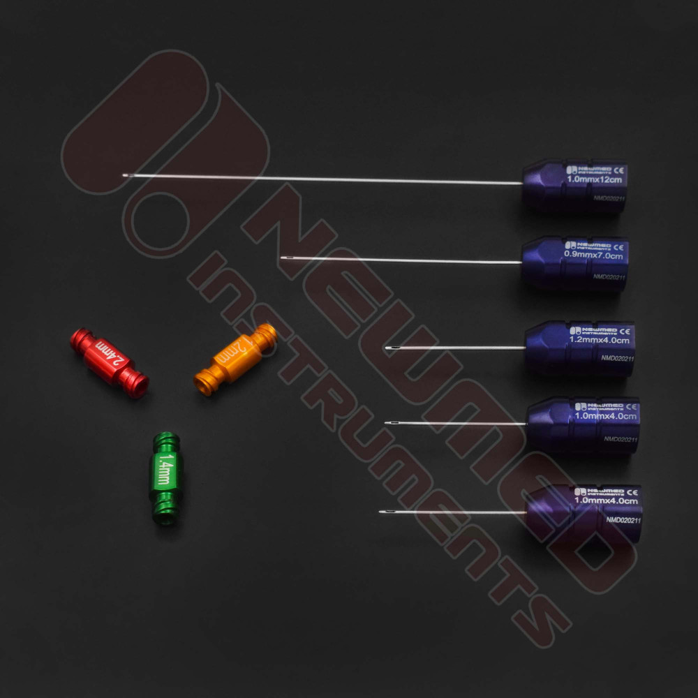 Micro Fat Injection Set of 5 Cannula - Super Luer Lock Fat Injectors