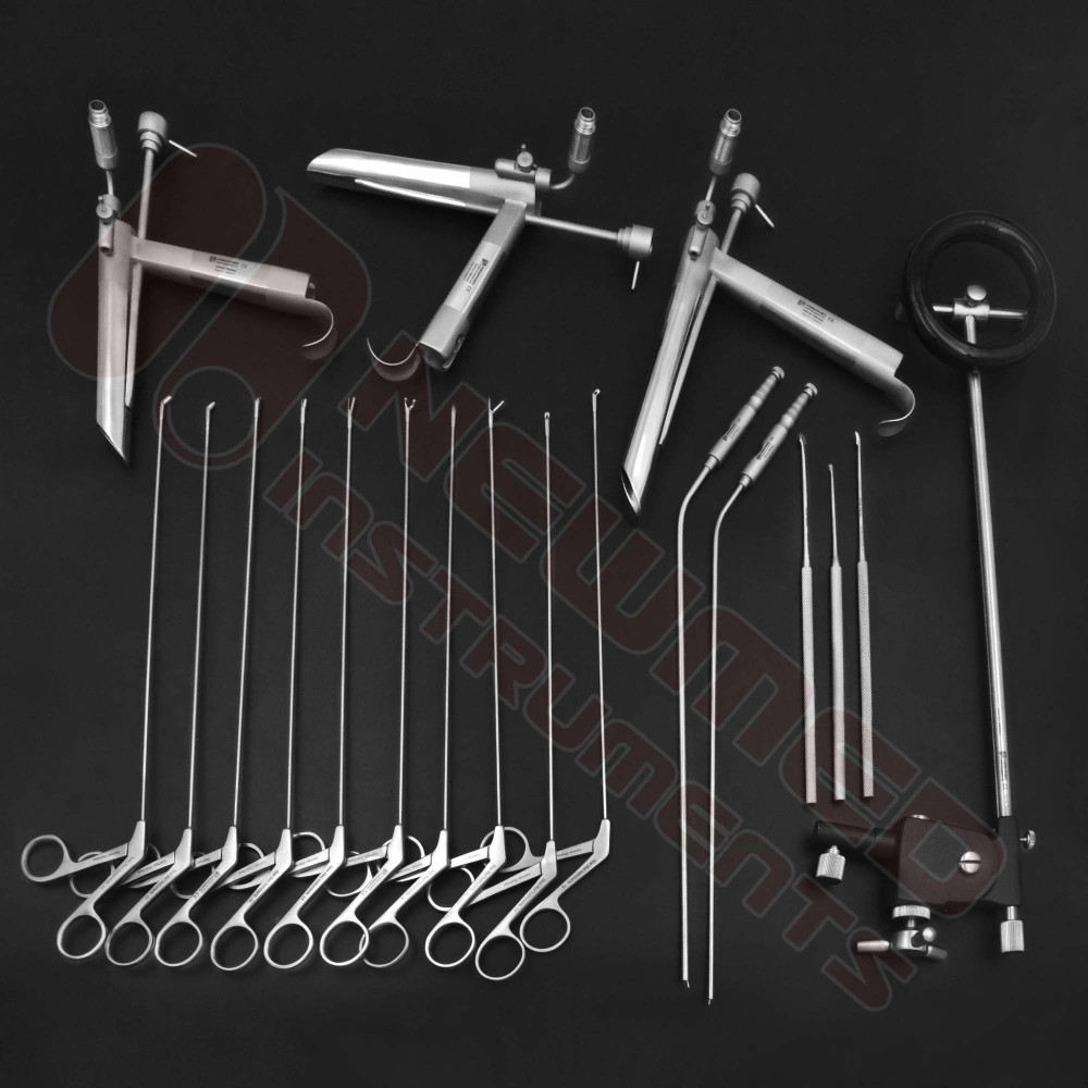 Micro Laryngeal Surgery Instruments Set - Direct Laryngoscopy Micro Laryngeal Surgery Instruments Set - Direct Laryngoscopy
