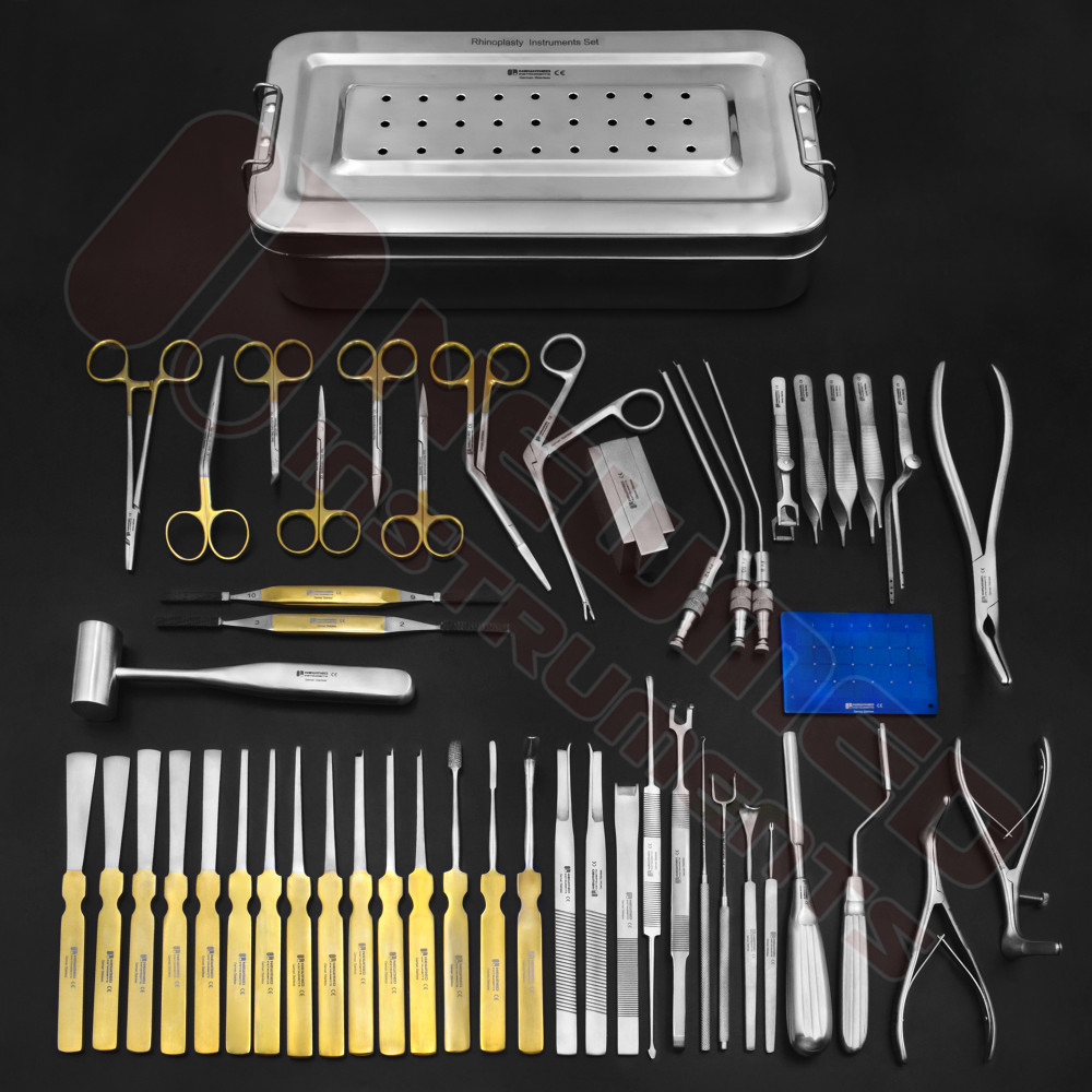 Rhinoplasty Instruments Set of 50 Pcs, Complete Set of Nasal Surgery Tools