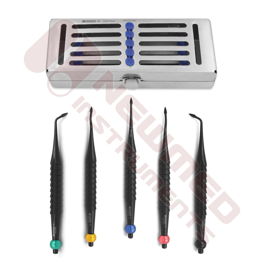 Set of 5 Aetranox Spade Dental Proximators® with Cassette Set of 5 Aetranox Spade Dental Proximators® with Cassette