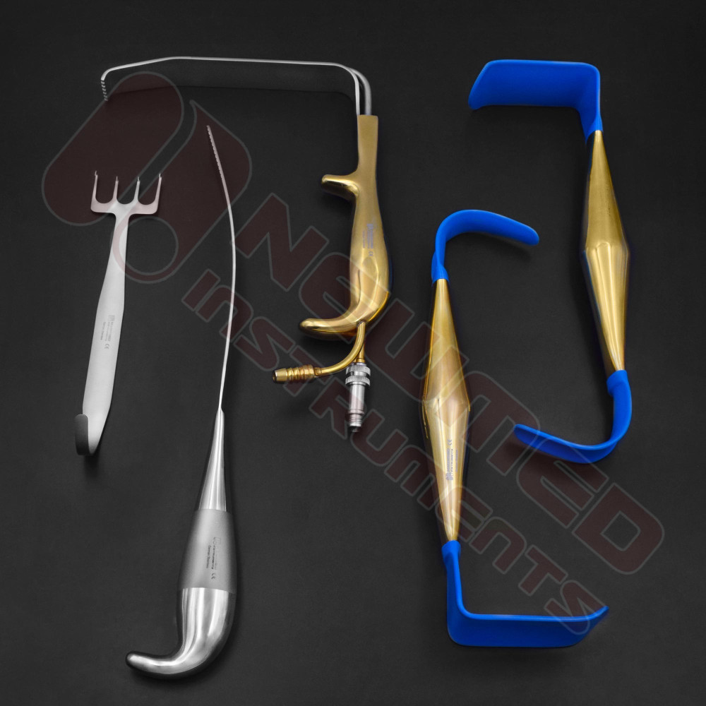 Tebbetts Breast Surgery Instruments Set of 38Pcs, Breast Augmentation Set