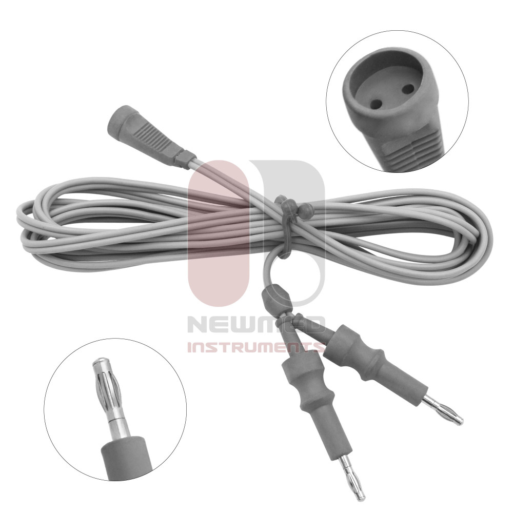 Bipolar Forseps İçin Bipolar Kablo, 2 Muz, 2 Pinli Fiş, Düz 10 (3 m), Uzunluk Bipolar Forseps İçin Bipolar Kablo, 2 Muz, 2 Pinli Fiş, Düz 10 (3 m), Uzunluk