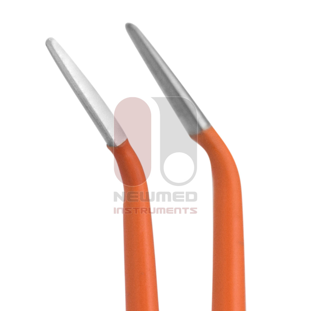 Jeweller Bipolar Forceps Silver Glide - Non-Stick - Angled