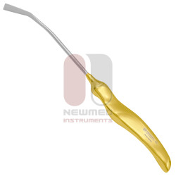 Daniel Endoscopic Forehead Scalp Elevator, Angled Tip 12mm Wide, Half Curved, 24cm/9½” Daniel Endoscopic Forehead Scalp Elevator, Angled Tip 12mm Wide, Half Curved, 24cm/9½”